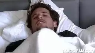 helpful stepmom gives her stepson her holes to drain his balls